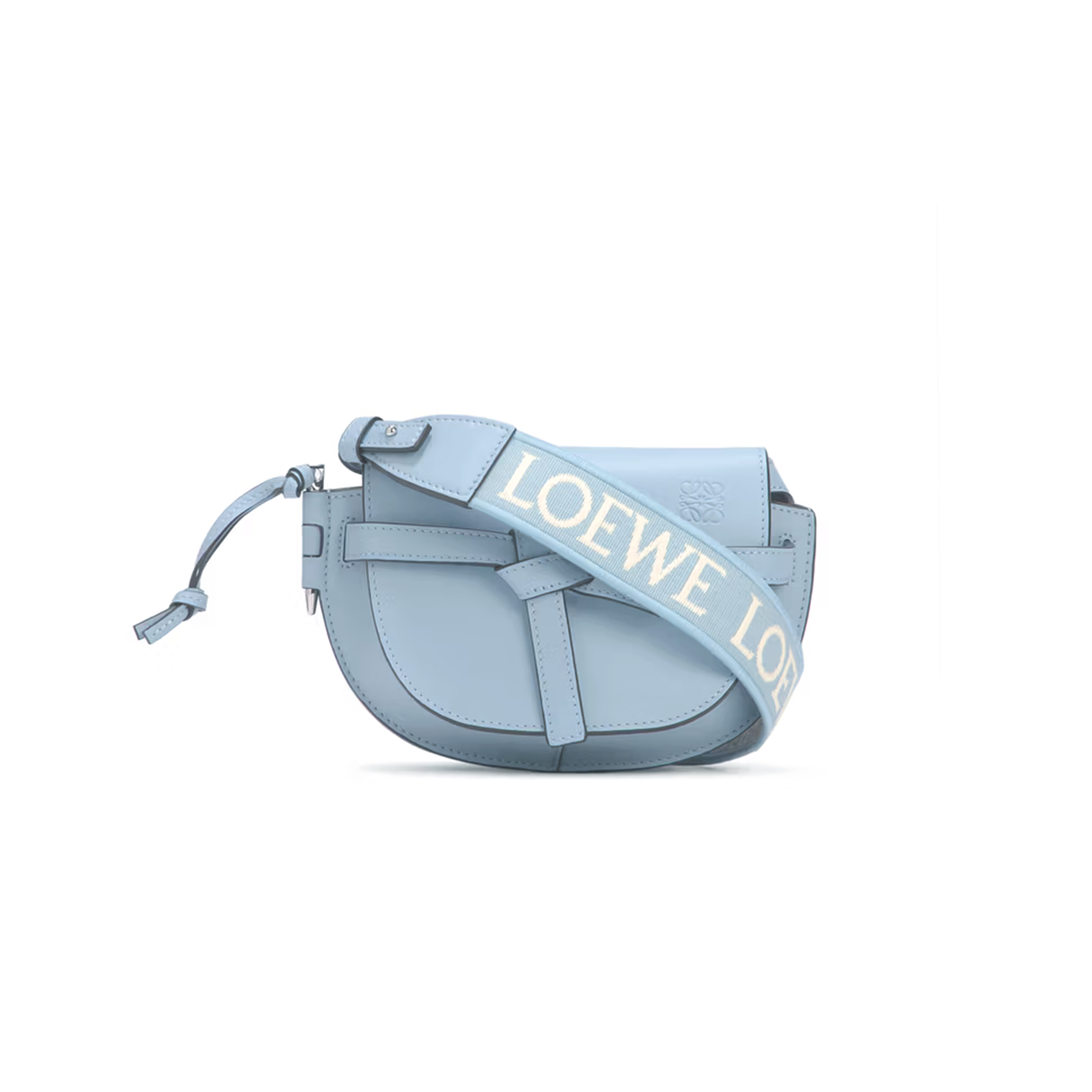 L0ew* mini gate dual bag in soft calfskin and jacquard a650n46x13-5265 (21*12.5*9.5cm)